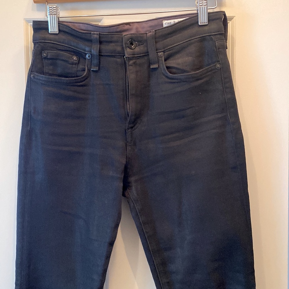 rag and bone coated black jeans